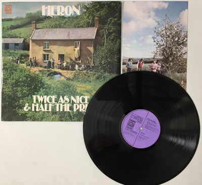 Lot 36 - HERON - TWICE AS NICE & HALF THE PRICE LP (W/ RARE POSTCARD - DAWN - DNLS 3025)