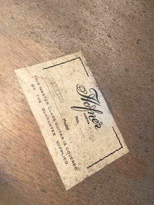Lot 29 - 1958 HOFNER SENATOR ARCHTOP ACOUSTIC GUITAR - SERIAL NO: 5584