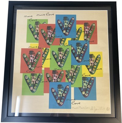 Lot 101 - BOY LONDON ARCHIVE - JAMIE REID SIGNED 'MORE LOVE'  LIMITED EDITION PRINT.