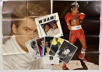 Lot 45 - GEORGE MICHAEL / WHAM INTEREST - ORIGINAL C 1980S ANABAS PACKAGE INC BOOK / POSTERS AND MORE.