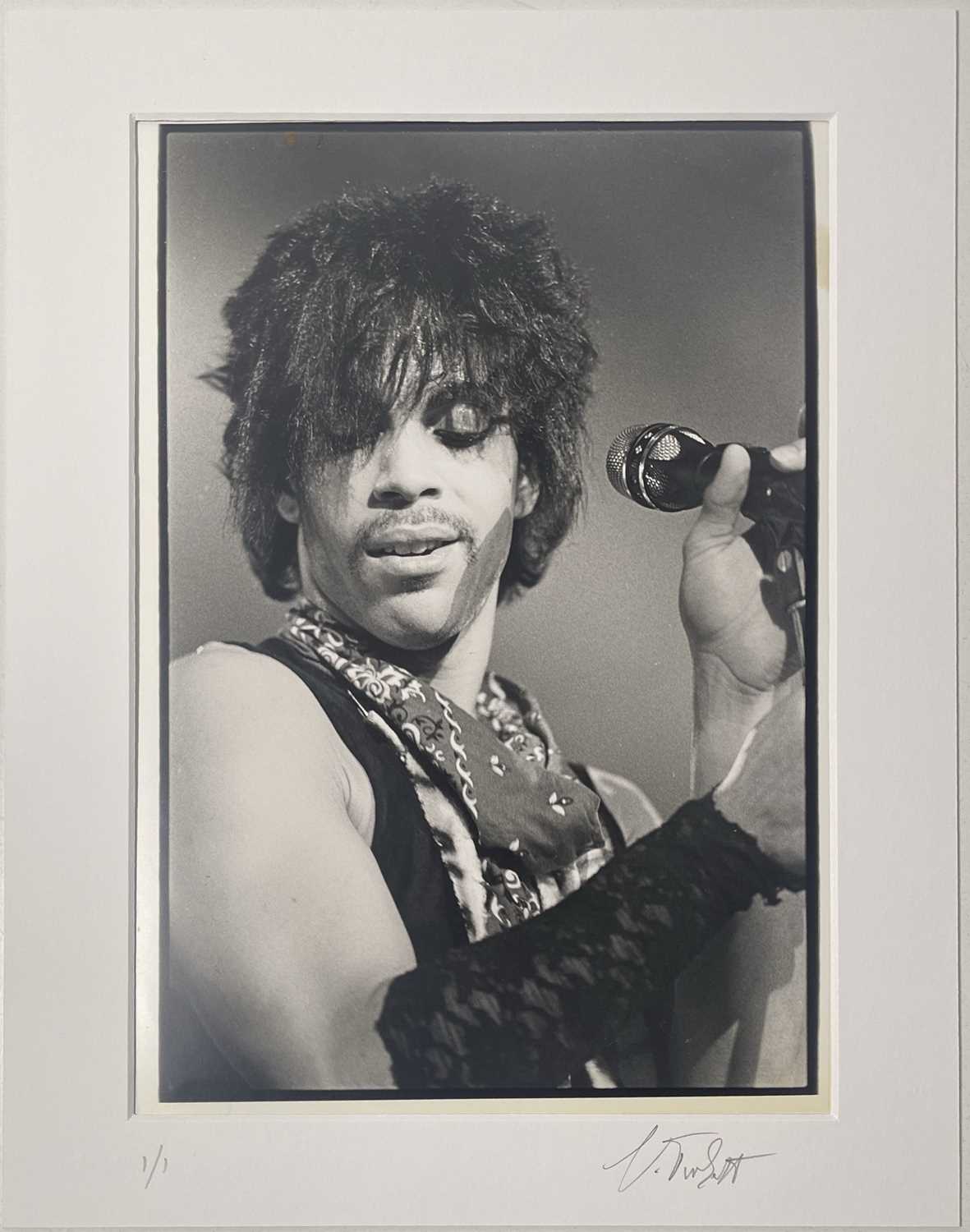 Lot 44 - PRINCE - A 1/1 VINTAGE PRINT - LIVE AT PARADISO, 1981 - VIRGINIA TURBETT.