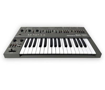 Lot 19 - ROLAND - A SH-101 MONOPHONIC SYNTHESIZER WITH ORIGINAL OWNER'S MANUAL.