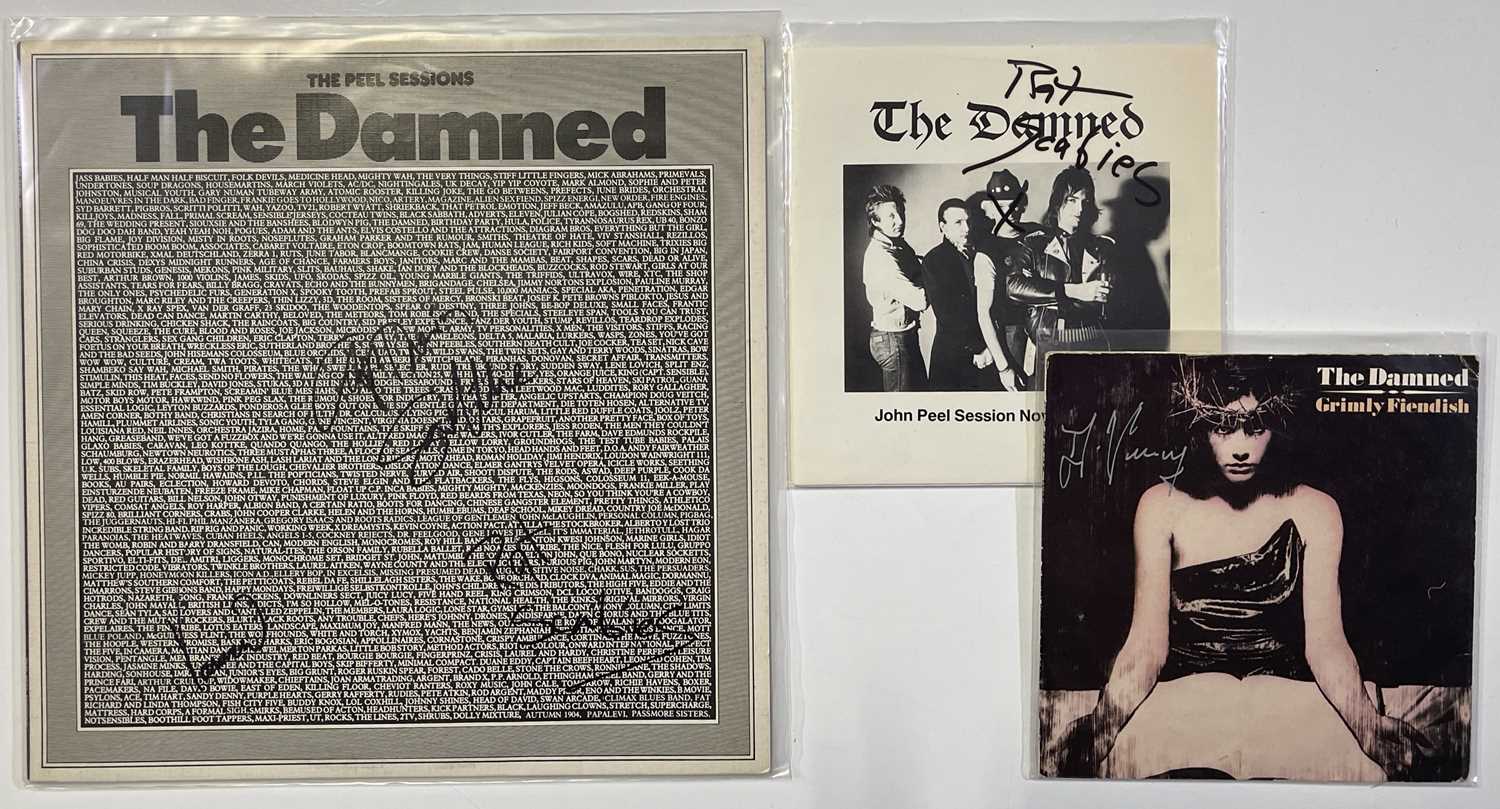 Lot 454 - THE DAMNED - SIGNED LP AND 7