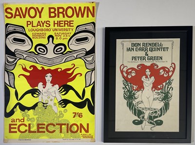 Lot 77 - PETER GREEN / RENDELL/CARR / SAVOY BROWN - ORIGINAL GED RUMAK DESIGNS POSTERS.