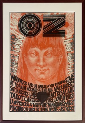 Lot 132 - OZ MAGAZINE - MARTIN SHARP DESIGNED PROMOTIONAL POSTER FOR OZ #4.