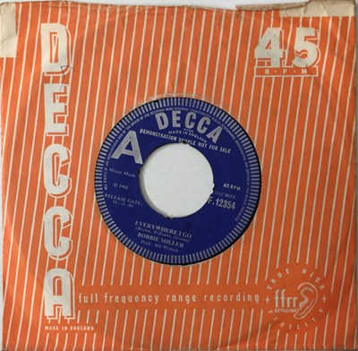 Lot 378 - BOBBIE MILLER - EVERYWHERE I GO 7" (DEMO - DECCA F.12354)