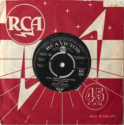 Lot 393 - KETTY LESTER - SOME THINGS ARE BETTER LEFT UNSAID 7" (RCA 1394)