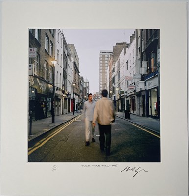 Lot 188 - OASIS - MICHAEL SPENCER JONES TWICE SIGNED 'WHAT'S THE STORY' LIMITED EDITION PHOTO PRINT.