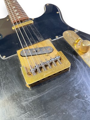 Lot 6 - THE SARSTEDT COLLECTION - 1981 BLACK & GOLD FENDER TELECASTER ELECTRIC GUITAR. SERIAL: CE 10607.
