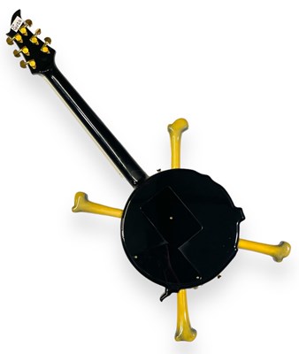 Lot 30 - THE WILDHEARTS INTEREST - GINGER WILDHEART 'SMILEY BONES' CUSTOM GUITAR.