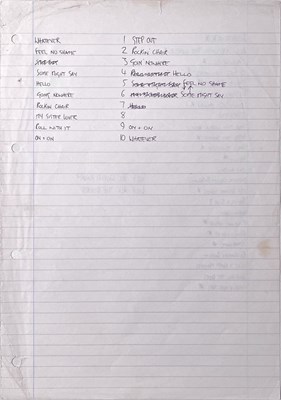 Lot 190 - OASIS - THE NOTEBOOK - NOEL GALLAGHER'S ORIGINAL WORKING LYRIC BOOK C 1994.