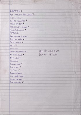 Lot 190 - OASIS - THE NOTEBOOK - NOEL GALLAGHER'S ORIGINAL WORKING LYRIC BOOK C 1994.