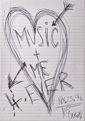 Lot 190 - OASIS - THE NOTEBOOK - NOEL GALLAGHER'S ORIGINAL WORKING LYRIC BOOK C 1994.
