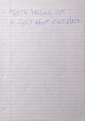 Lot 190 - OASIS - THE NOTEBOOK - NOEL GALLAGHER'S ORIGINAL WORKING LYRIC BOOK C 1994.