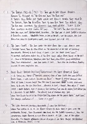 Lot 190 - OASIS - THE NOTEBOOK - NOEL GALLAGHER'S ORIGINAL WORKING LYRIC BOOK C 1994.