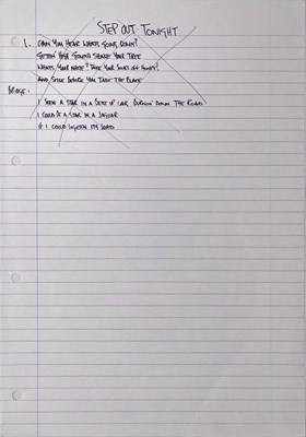 Lot 190 - OASIS - THE NOTEBOOK - NOEL GALLAGHER'S ORIGINAL WORKING LYRIC BOOK C 1994.