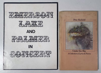 Lot 35 - KING CRIMSON / EMERSON LAKE AND PALMER - PETE SINFIELD SIGNED 'UNDER THE SKY' POETRY BOOK.