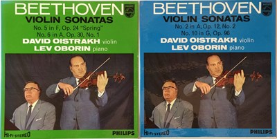 Lot 638 - David Oistrakh - Beethoven Violin Sonatas LPs (Original UK Stereo Philips Recordings)