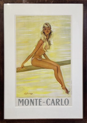 Lot 77 - JEAN GABRIEL DOMERGUE ( 1889 - 1962 ) MONTE-CARLO - ORIGINAL LITHOGRAPH POSTER.
