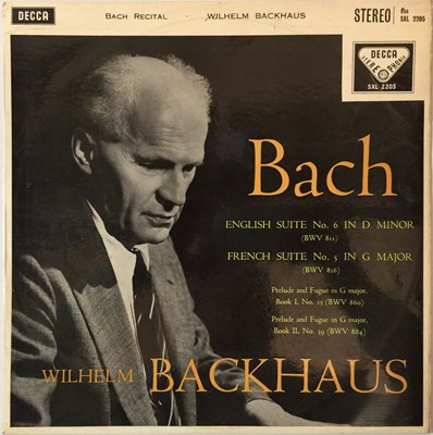 Lot 642 - Wilhelm Backhaus - Bach Recital LP (Original UK ED1 Decca Stereo Recording - SXL 2205)