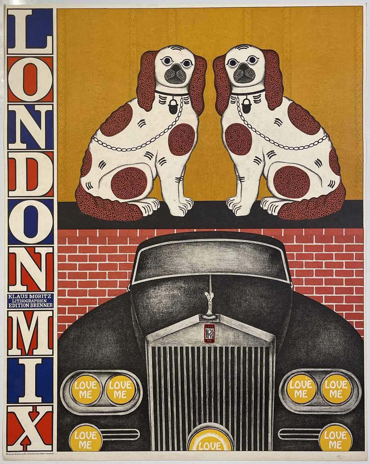 Lot 80 - KLAUS MORITZ (1930 - 2016) - ORIGINAL 1971 'LONDON MIX' EXHIBITION POSTER.