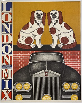 Lot 80 - KLAUS MORITZ (1930 - 2016) - ORIGINAL 1971 'LONDON MIX' EXHIBITION POSTER.