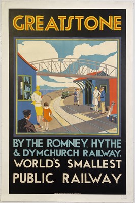Lot 85 - ADVERTISING / TRAVEL / RAILWAYANA POSTER - GREATSTONE- WORLD'S SMALLEST RAILWAY.