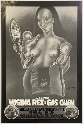 Lot 90 - ALAN ALDRIDGE - 'VAGINA REX'. POSTER - SIGNED BY ALAN ALDRIDGE.