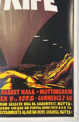 Lot 86 - UFO - AN ORIGINAL AND RARE CONCERT POSTER FOR NOTTINGHAM, 1975.