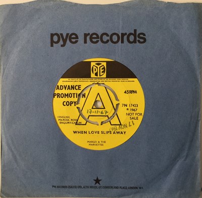 Lot 12 - MARGO & THE MARVETTES - WHEN LOVE SLIPS AWAY 7" (PROMO - 7N 17423)
