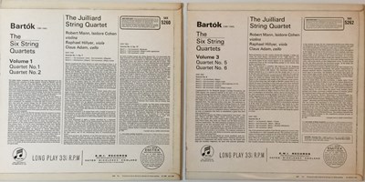 Lot 646 - The Juilliard String Quartet - Bartok String Quartets LPs (Original UK Columbia Stereo Recordings - SAX 5260/5262)
