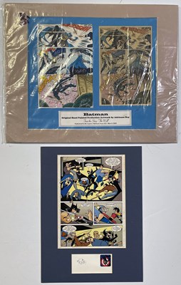 Lot 49 - BOB KANE AUTOGRAPH PLUS SIGNED ORIGINAL HAND PAINTED COMIC ARTWORK - BATMAN.