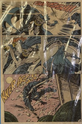 Lot 49 - BOB KANE AUTOGRAPH PLUS SIGNED ORIGINAL HAND PAINTED COMIC ARTWORK - BATMAN.