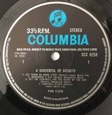 Lot 84 - PINK FLOYD - A SAUCERFUL OF SECRETS LP (UK STEREO - COLUMBIA - SCX 6258)
