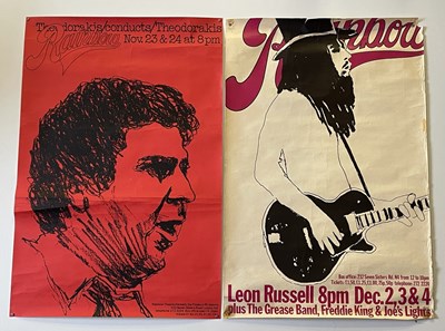 Lot 136 - RAINBOW THEATRE LONDON 1971 POSTERS  - LEON RUSSELL / THEODORAKIS