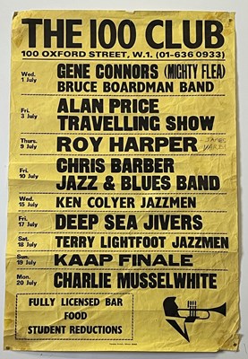 Lot 56 - 1964 100 CLUB LONDON JAZZ POSTER