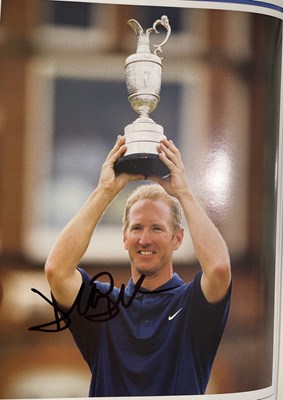 Lot 279 - GOLF MEMORABILIA - SIGNED GOLF BALLS AND SIGNED OPEN BOOKS.