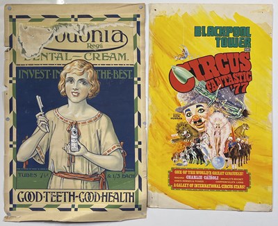 Lot 99 - 20TH CENTURY - ORIGINAL ARTWORK FOR ADVERTISING POSTERS INC BLACKPOOL TOWER CIRCUS.