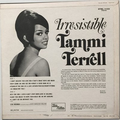 Lot 120 - TAMMI TERRELL - IRRESISTIBLE TAMMI TERRELL LP (UK STEREO ORIGINAL - TAMLA MOTOWN - STML 11103)