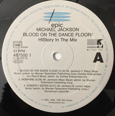 Lot 122 - MICHAEL JACKSON - BLOOD ON THE DANCE FLOOR/ HISTORY IN THE MIX LP (EUROPEAN ORIGINAL - EPIC - 487500 1)
