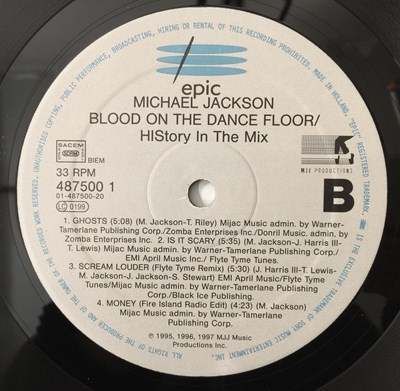 Lot 122 - MICHAEL JACKSON - BLOOD ON THE DANCE FLOOR/ HISTORY IN THE MIX LP (EUROPEAN ORIGINAL - EPIC - 487500 1)