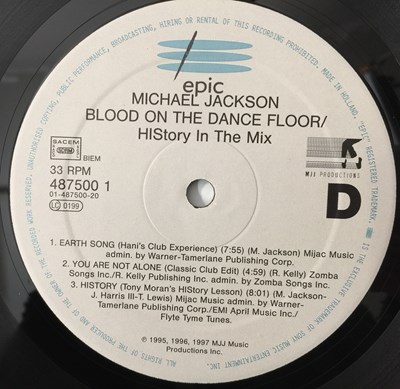 Lot 122 - MICHAEL JACKSON - BLOOD ON THE DANCE FLOOR/ HISTORY IN THE MIX LP (EUROPEAN ORIGINAL - EPIC - 487500 1)