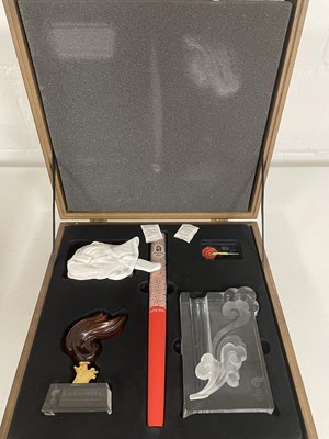 Lot 13 - BBC COLLECTION  - SPORTING INTEREST - ORIGINAL 2008 BEIJING OLYMPICS REPLICA TORCH BOX.
