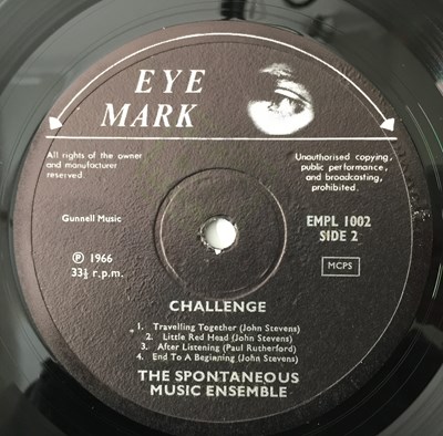 Lot 72 - SPONTANEOUS MUSIC ENSEMBLE - CHALLENGE LP (ORIGINAL UK COPY - EYEMARK EMPL 1002)