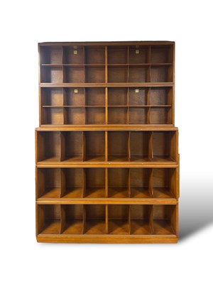 Lot 1A - SIMPLEX TEAK FINISH LP AND 7" RECORD SHELVING.