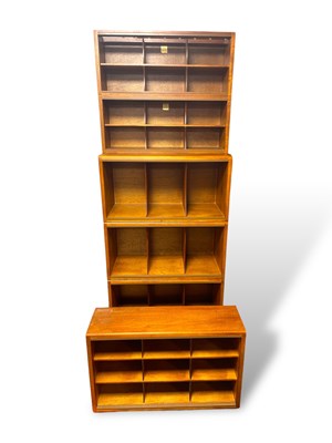 Lot 1C - SIMPLEX TEAK EFFECT LP AND CD SHELVING UNITS.
