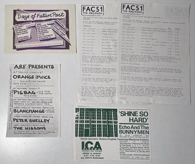 Lot 93 - C 1980S FLYERS / HANDBILLS INC HACIENDA / ECHO AND THE BUNNYMEN.