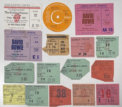 Lot 101 - 1970S TICKET COLLECTION INC BOWIE / STONES / T.REX.