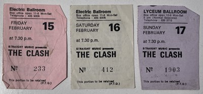 Lot 105 - THE CLASH - TICKET STUBS C 1980.