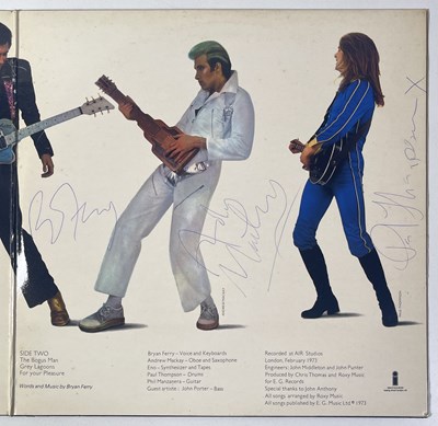 Lot 227 - ROXY MUSIC - A FULLY SIGNED COPY OF FOR YOUR PLEASURE.